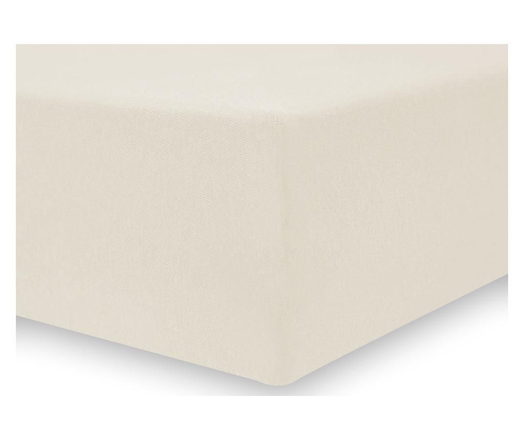 Cearsaf de pat cu elastic Decoking, Amber, bumbac, 200×200 cm, ecru – DecoKing, Crem DecoKing