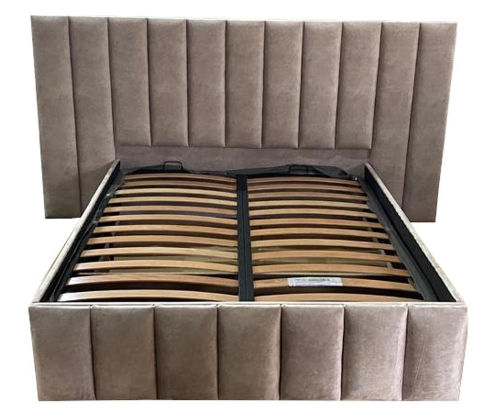 Pat Beds Place, Beds Place Diego Crem, lemn masiv, 160x200 cm - Beds Place, Crem - 1 | YEO