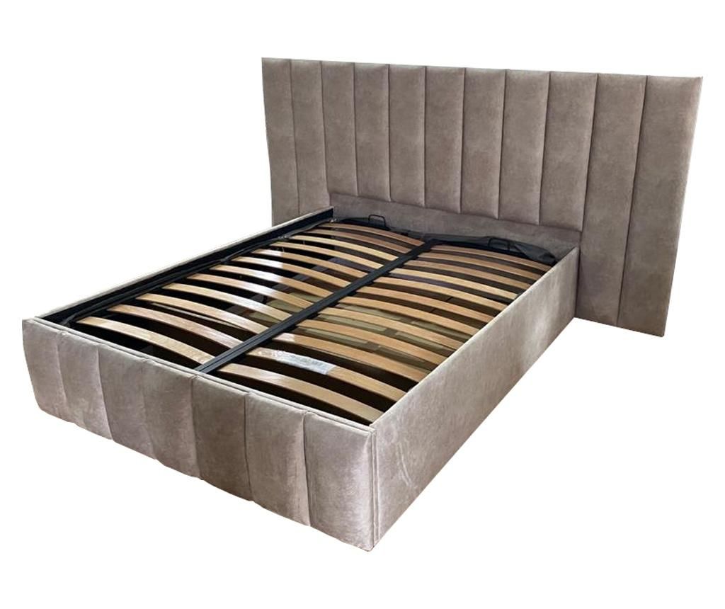 Pat Beds Place, Beds Place Diego Crem, lemn masiv, 160x200 cm - Beds Place, Crem - 2 | YEO