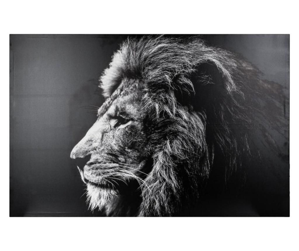 Tablou canvas Lion Black, 118x78 cm - Atmosphera