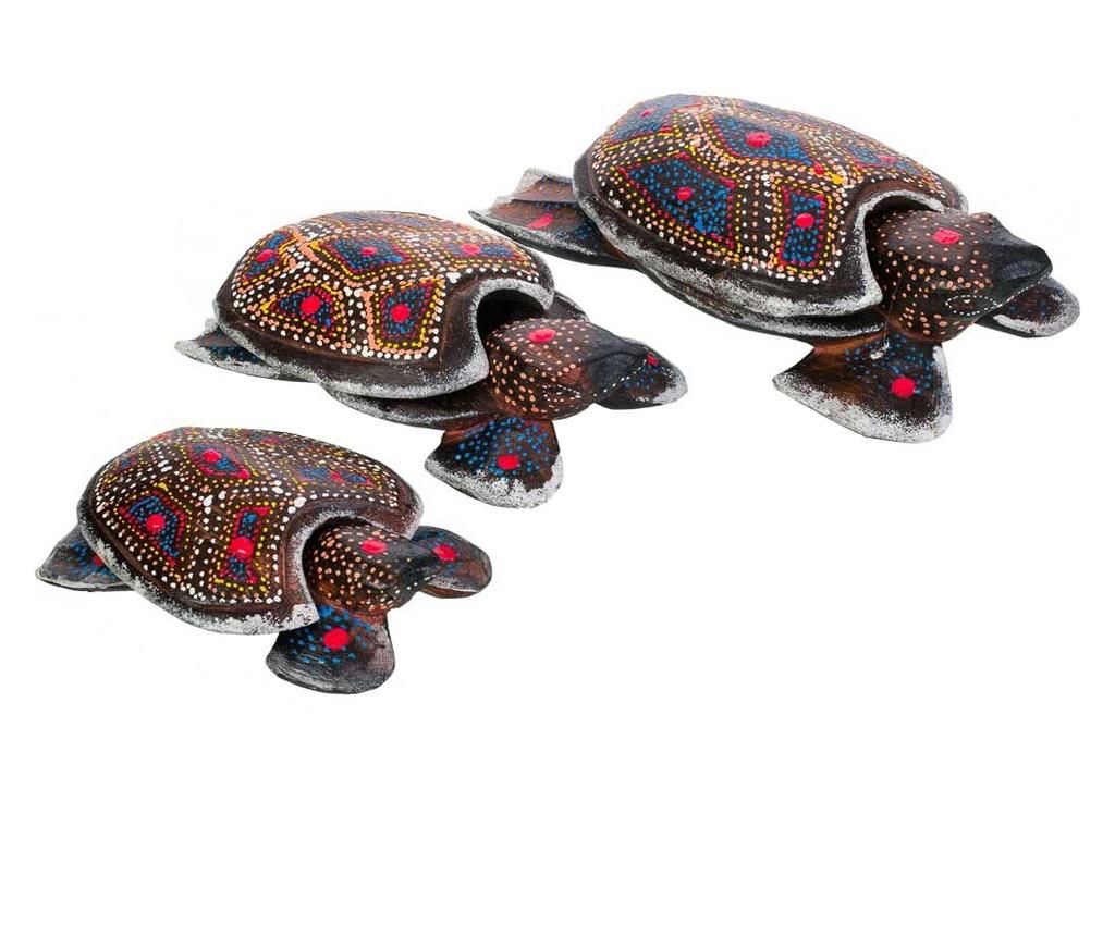 Set 3 decoratiuni Turtles - Creaciones Meng, Multicolor