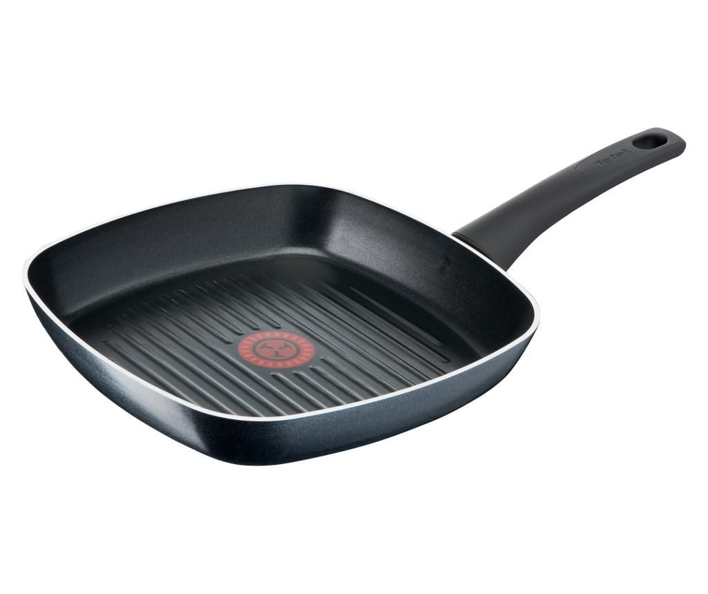 Tigaie grill Tefal Elegance 26x26 cm - Tefal, Gri & Argintiu