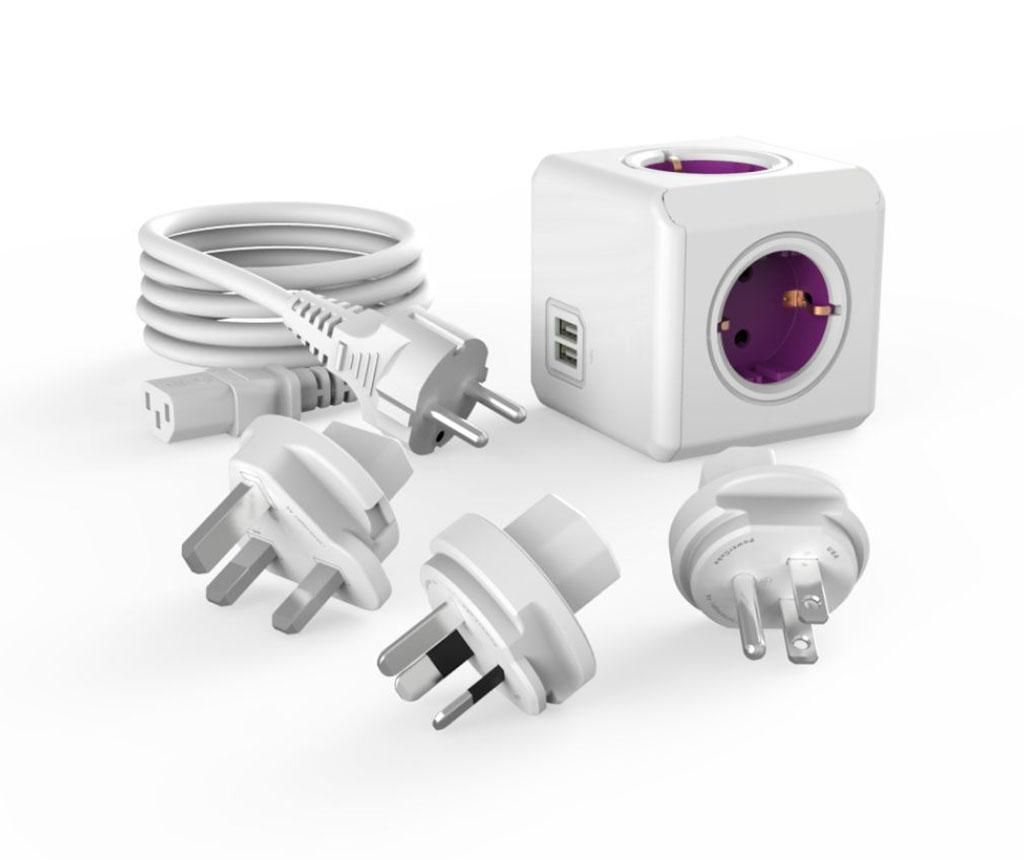 Powercube Rewirable USB Cu Travel Plugs Si Cablu Iec 1m - DesignNest