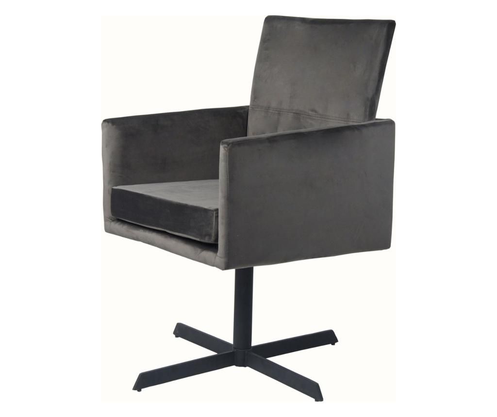 Set 2 scaune Salesfever, 55x55x87 cm - SalesFever, Gri & Argintiu