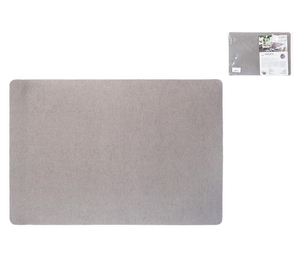 Set 6 suporturi pentru farfurii Fabri 31×46 cm – H&H, Gri & Argintiu H&H imagine 2022