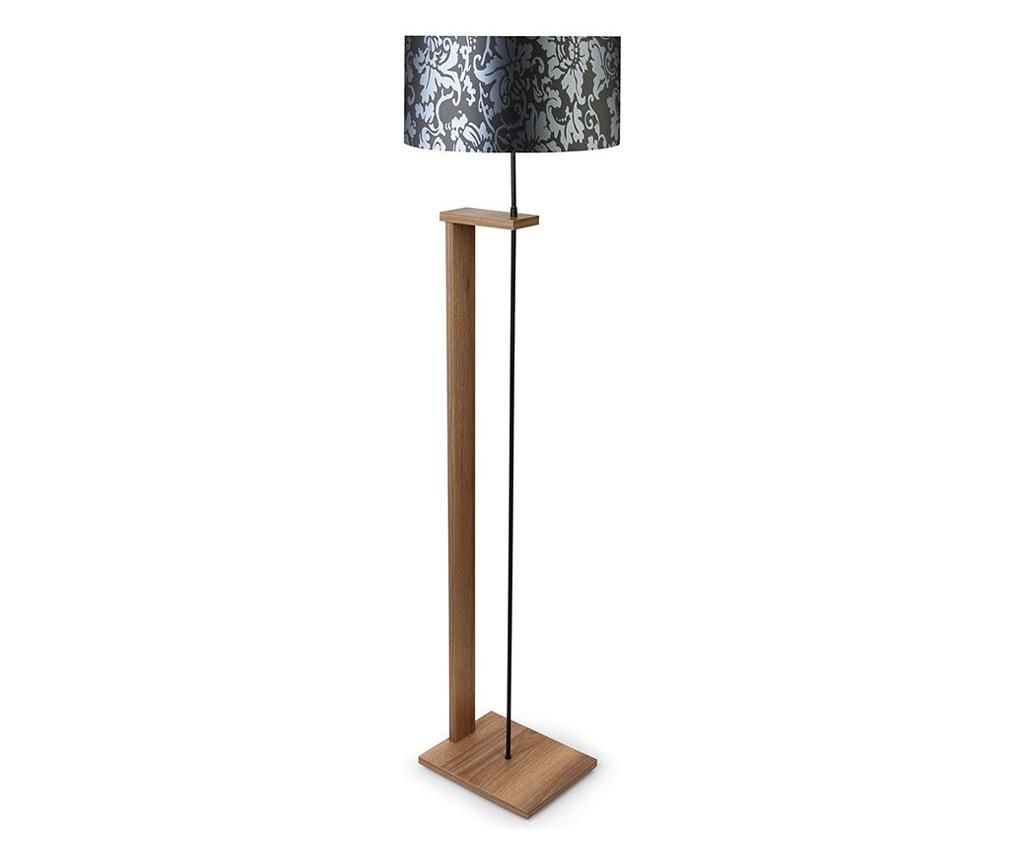 Lampadar Insignio, lemn de fag, max. 45 W, negru/maro nuc, 38x38x150 cm - Insignio, Negru