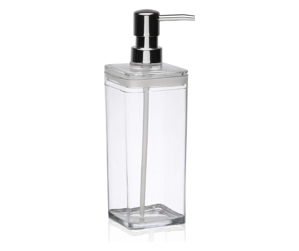 Dispenser sapun lichid Versa, silicon, 7x7x23 cm, transparent – Versa, Alb Versa imagine 2022