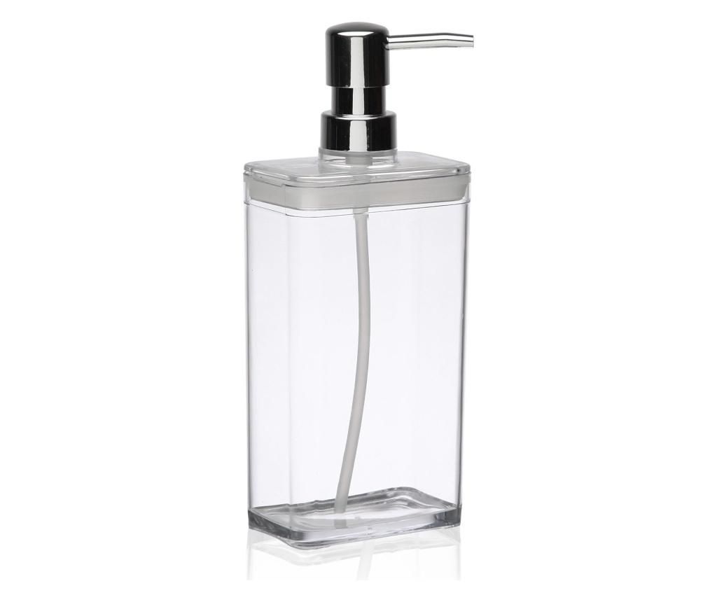 Dispenser sapun lichid Versa, silicon, 9x6x23 cm, transparent – Versa, Alb Versa imagine 2022