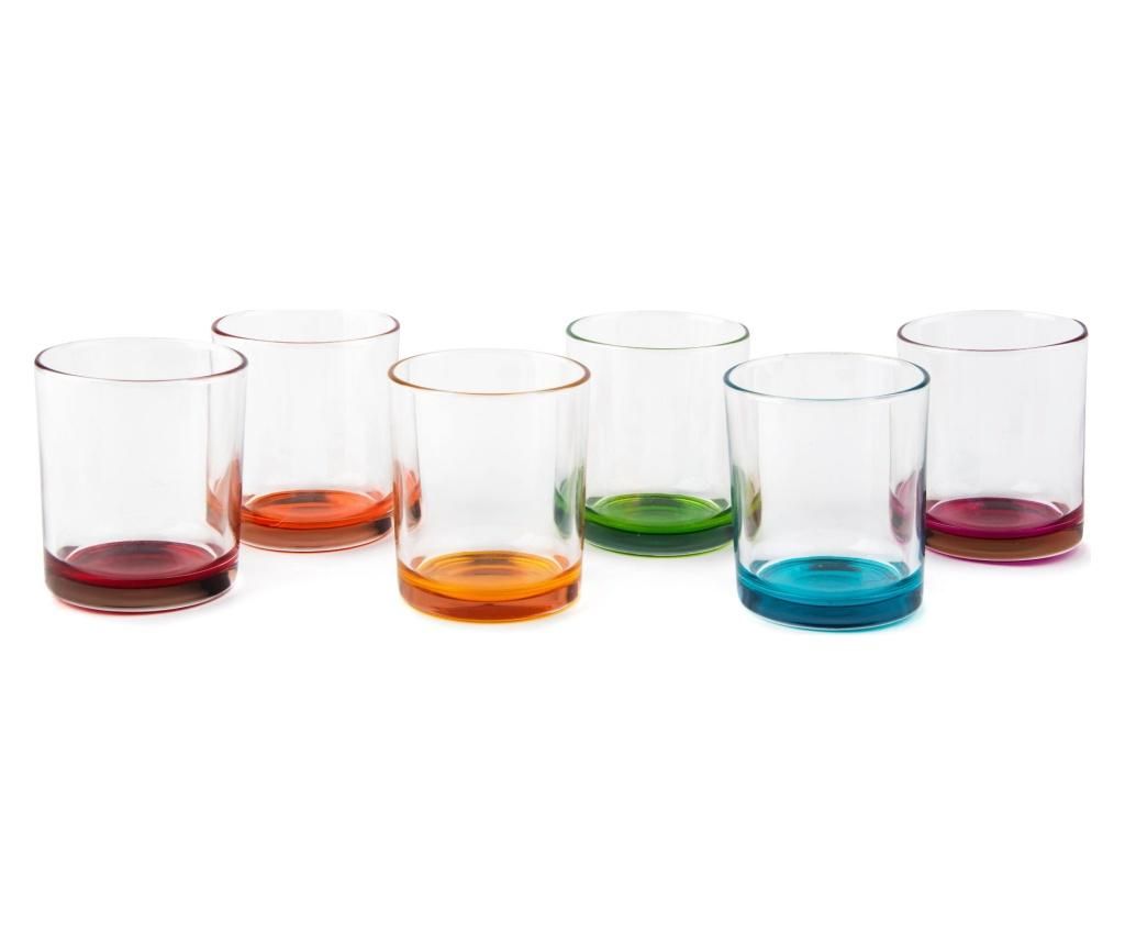 Set 6 pahare pentru apa Excelsa, Marrakech, sticla suflata, transparent/multicolor, 0.26,0.26 – Excelsa, Alb Excelsa imagine 2022