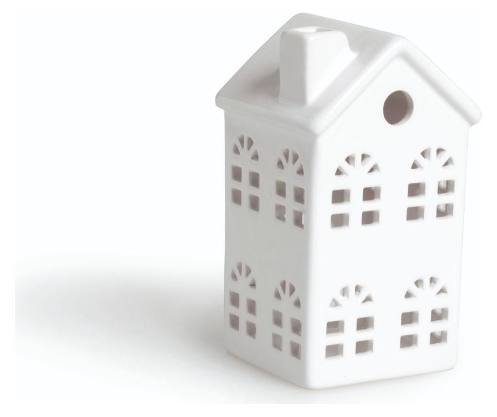 Suport pentru lumanare Excelsa, Little Home, ceramica, 8x8x15 cm, alb – Excelsa, Alb Excelsa imagine 2022