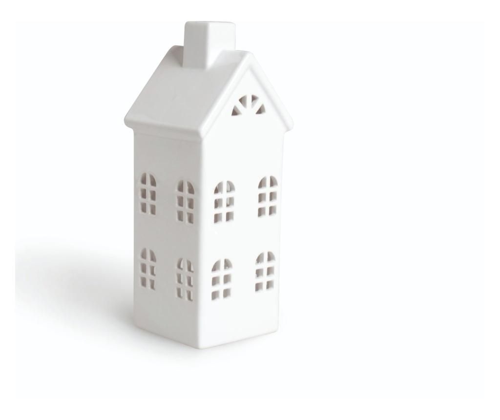 Suport pentru lumanare Excelsa, Little Home, ceramica, 8x8x23 cm, alb – Excelsa, Alb Excelsa