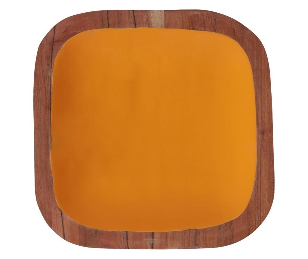 Platou pentru servire Novita Home, lemn de mango, bej/galben, 18x18x3 cm - Novita Home, Crem - 1 | YEO