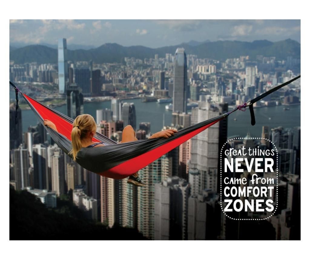 Tablou Motivational - Great Things And The Comfort Zone 50x70 cm - DECOSTICK, Multicolor