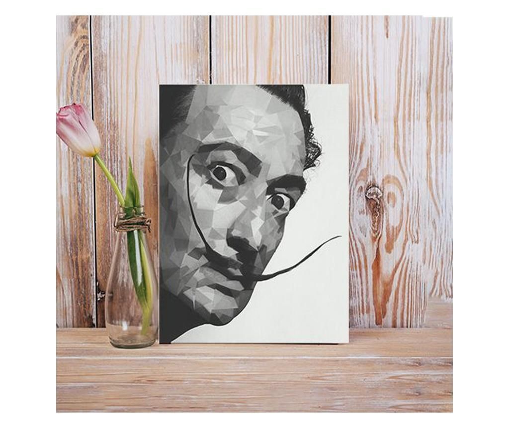 Tablou Canvas Portret Dali 50x70 cm - DECOSTICK, Multicolor