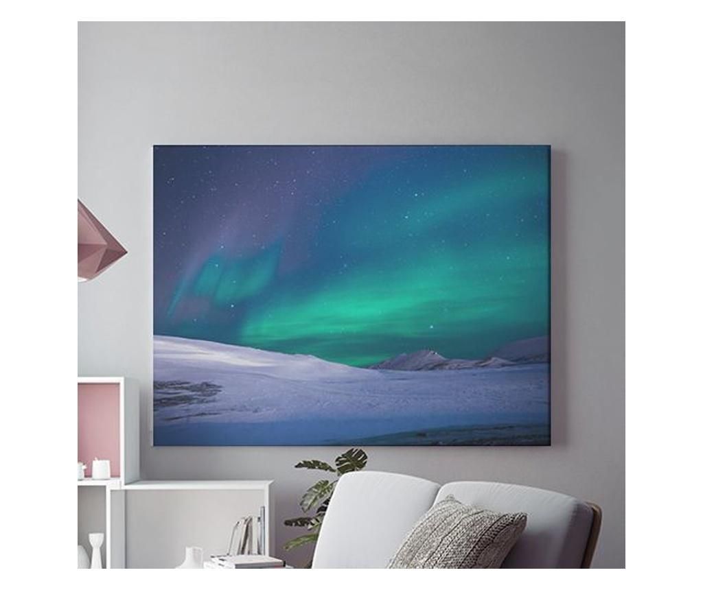 Tablou Canvas Aurora Boreala 2 50x70 cm - DECOSTICK, Multicolor