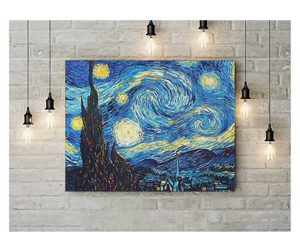 Tablou Canvas Starry Night 50x70 cm - DECOSTICK, Multicolor