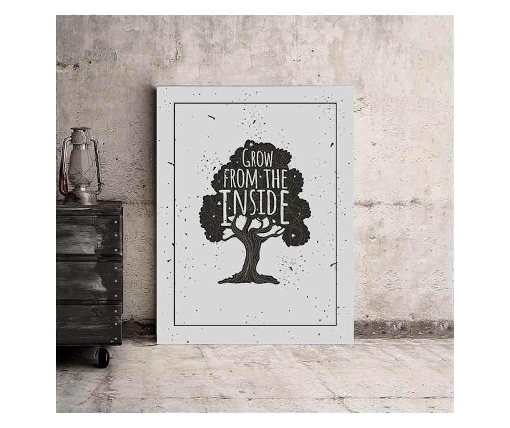 Tablou Motivational - Grow From The Inside 50x70 cm - DECOSTICK, Multicolor