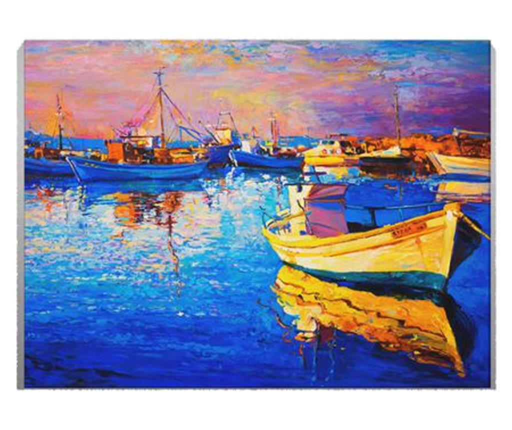 Tablou Canvas In Port 50x70 cm - DECOSTICK, Multicolor