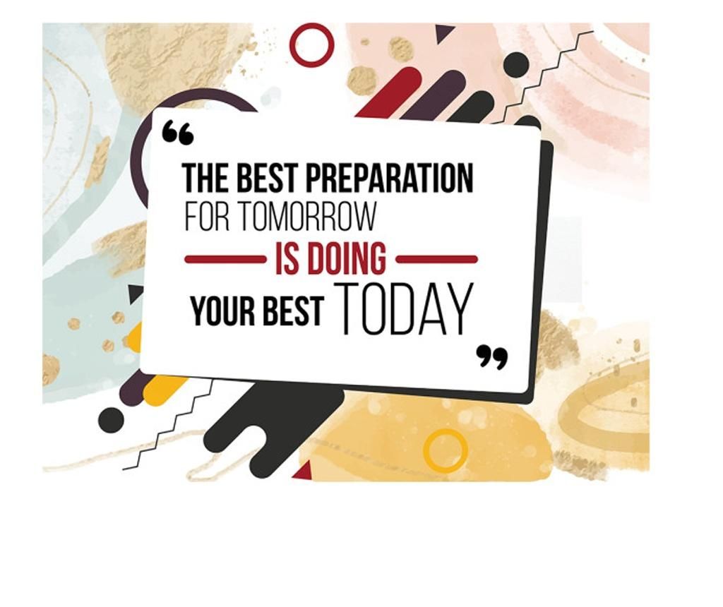 Tablou Motivational - The Best Preparation 50x70 cm - DECOSTICK, Multicolor