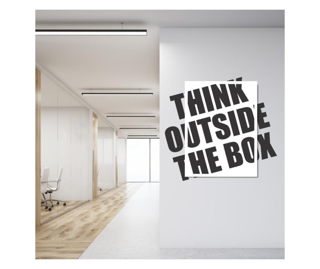 Think Ouside The Box Tablou Si Sticker 50x70 cm - DECOSTICK, Multicolor