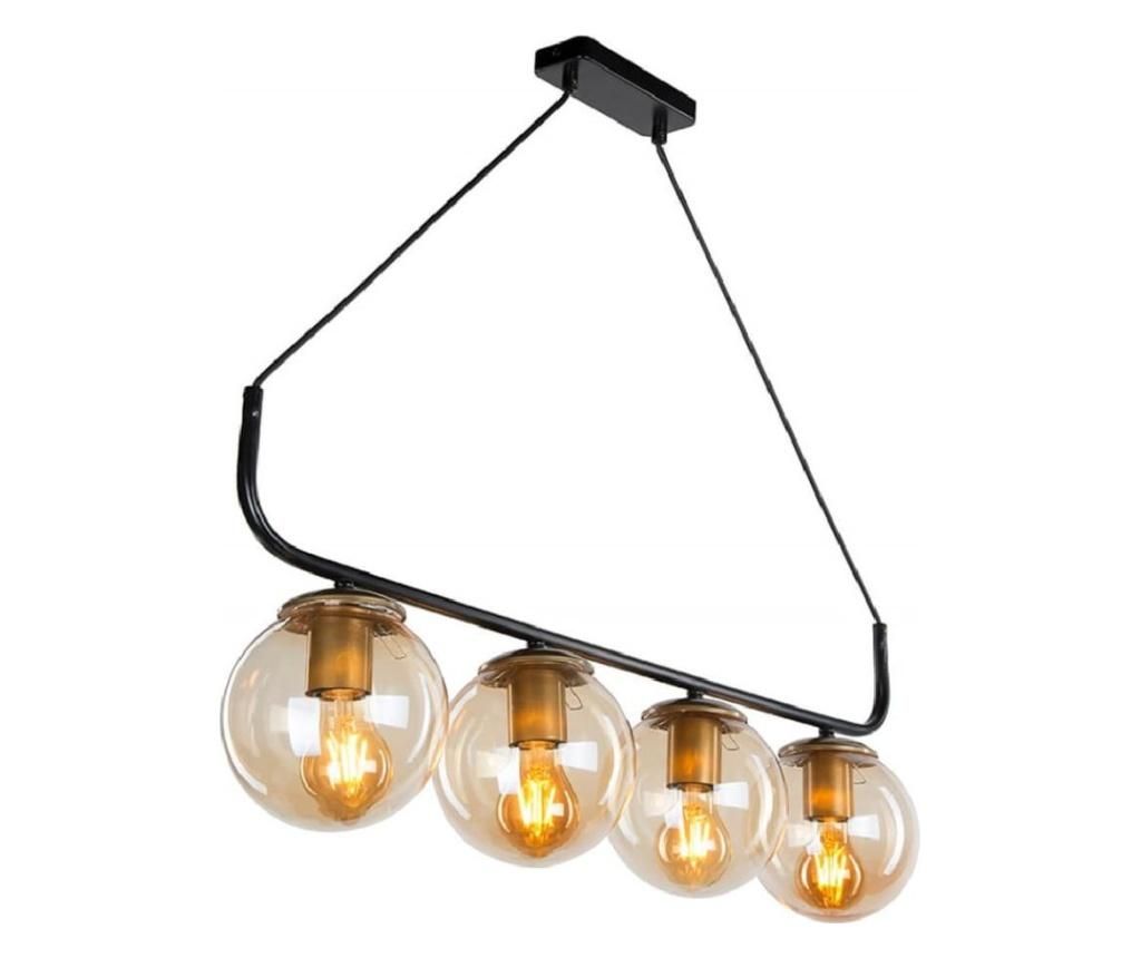 Lustra Squid Lighting, fier, standard bulb, max. 60 W W, 78x78x62 cm - Squid lighting, Negru