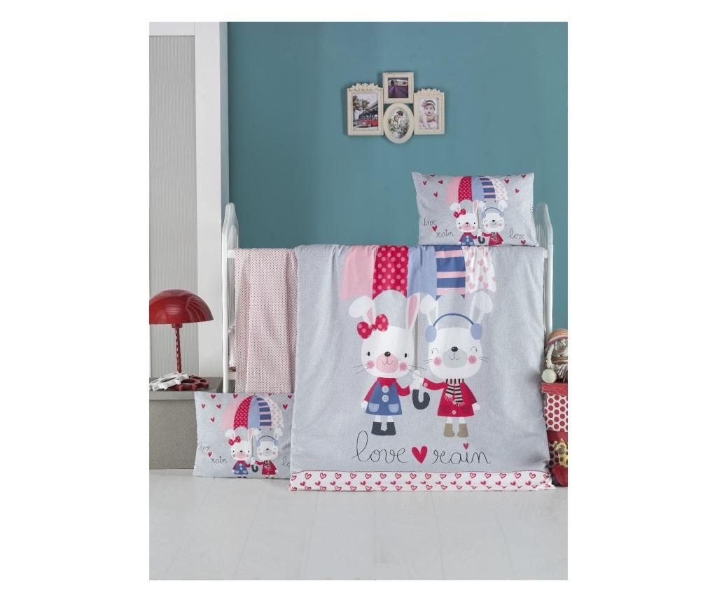 Set lenjerie de patut Victoria Baby - Victoria, Multicolor