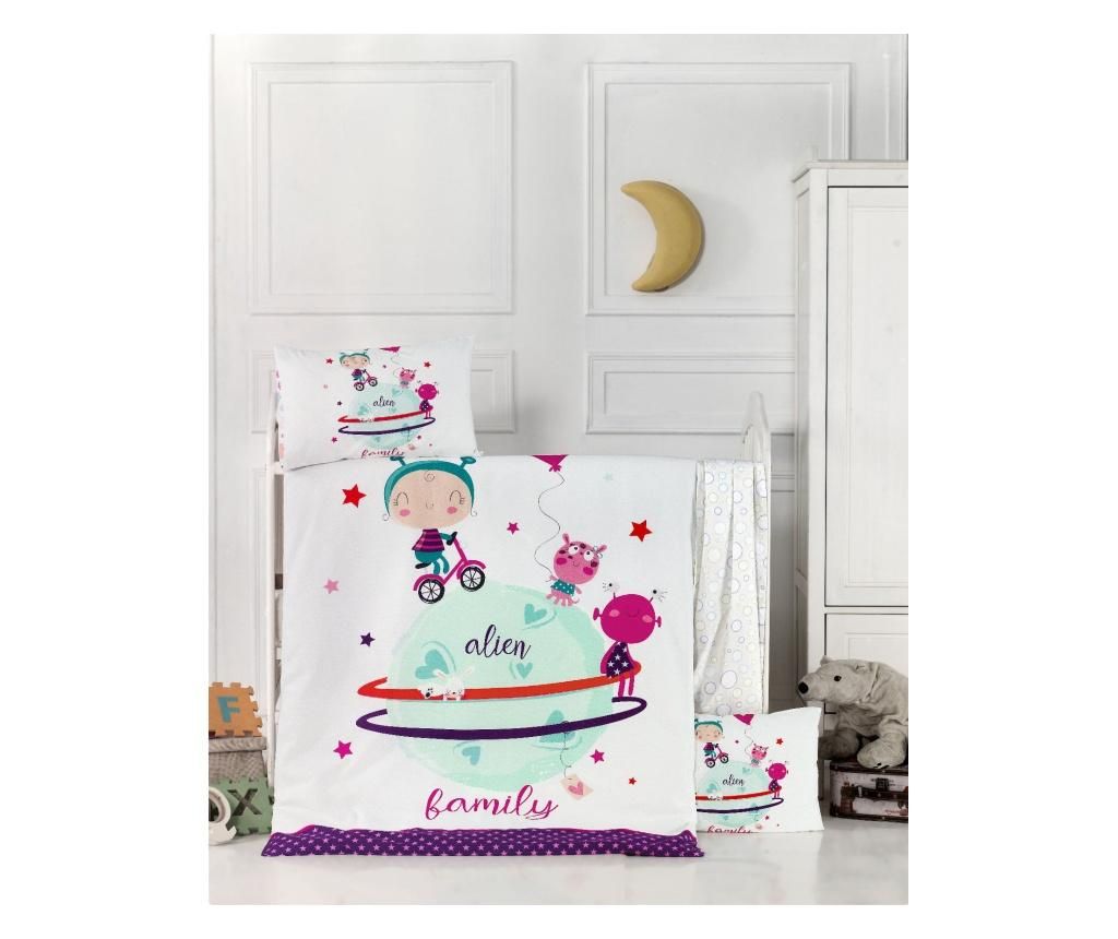 Set lenjerie de patut Victoria Baby - Victoria, Multicolor