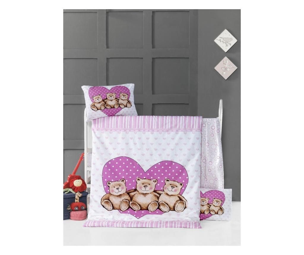 Set lenjerie de patut Victoria Baby - Victoria, Multicolor