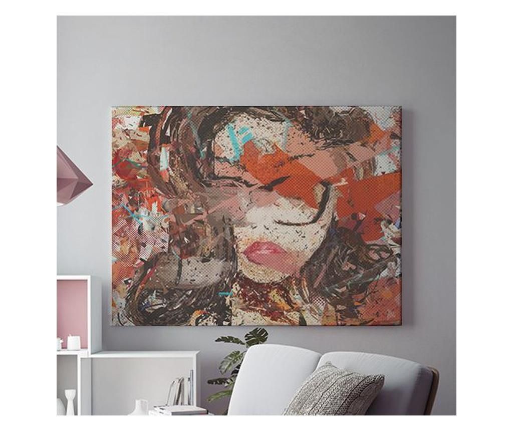 Tablou Canvas Abstract Woman 90x120 cm - DECOSTICK, Multicolor