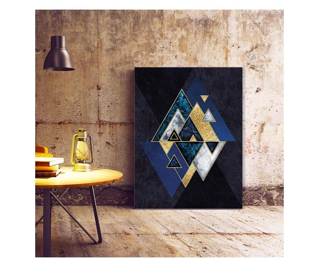 Tablou Canvas Perfect Geometry (blue) 30x40 cm - DECOSTICK, Multicolor