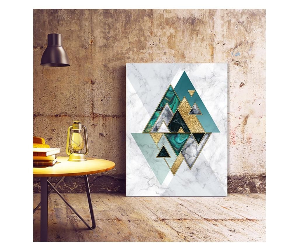 Tablou Canvas Perfect Geometry (marble) 50x70 cm - DECOSTICK, Multicolor