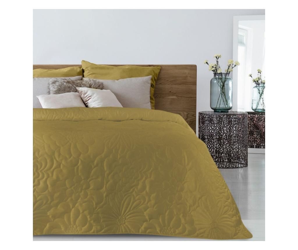 Cuvertura matlasata Ariel Yellow 200×220 cm – Eurofirany, Galben & Auriu Eurofirany