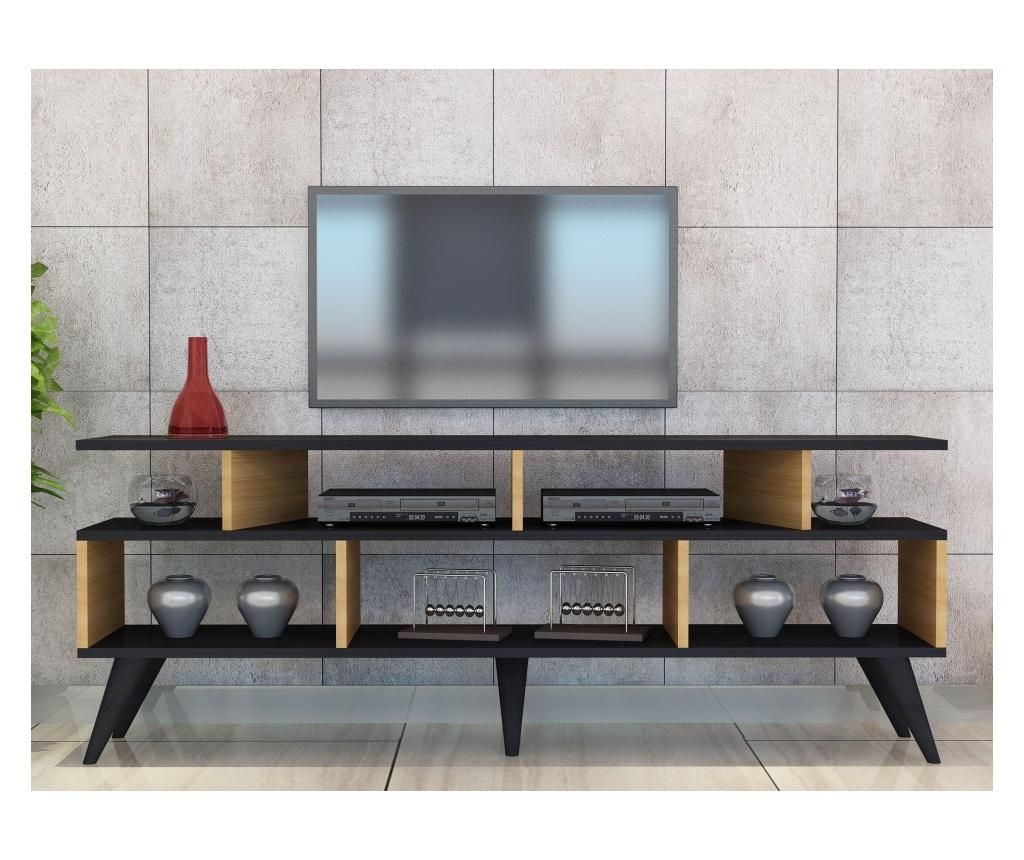 Comoda TV Gauge Concept, PAL, 150x30x60 cm - Gauge Concept, Negru