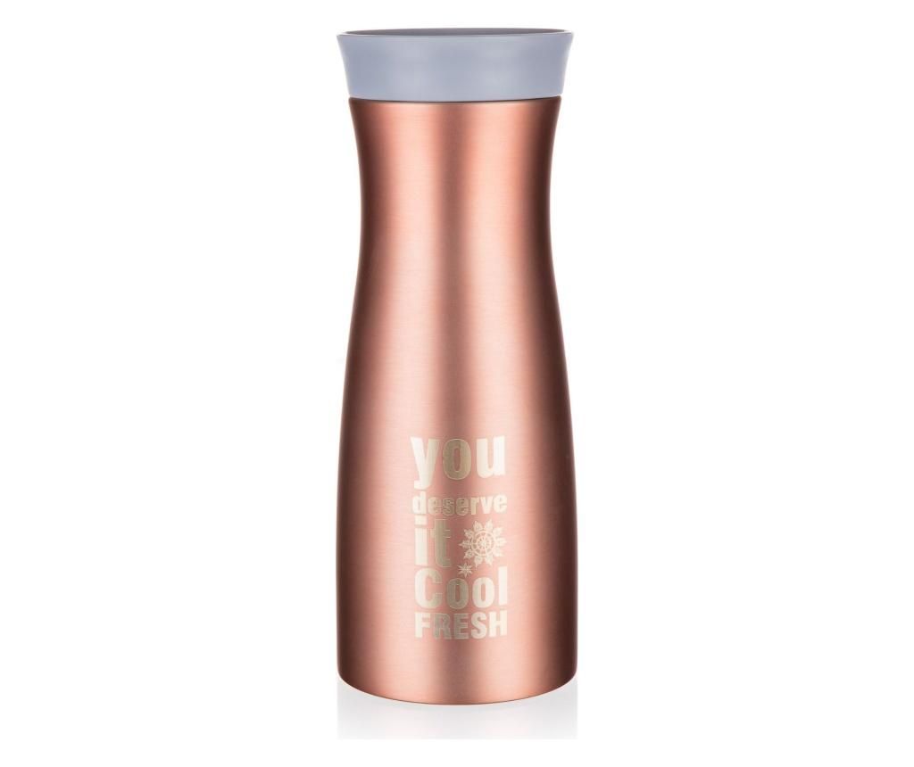 Cana de calatorie Metallic Pink 380 ml - Banquet, Roz