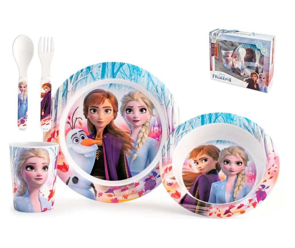 Set de masa pentru copii 5 piese Frozen – Lulabi, Multicolor