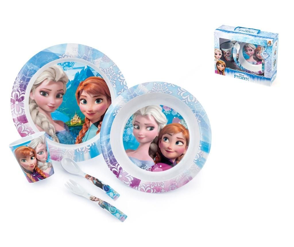 Set de masa pentru copii 5 piese Frozen – Lulabi, Multicolor Lulabi