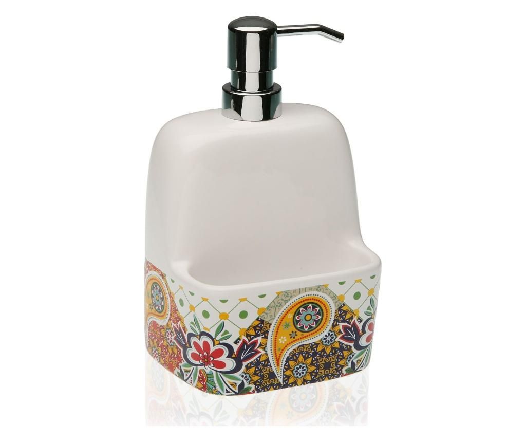 Dispenser sapun lichid Versa, Giardino, ceramica, 12x10x19 cm - Versa, Multicolor
