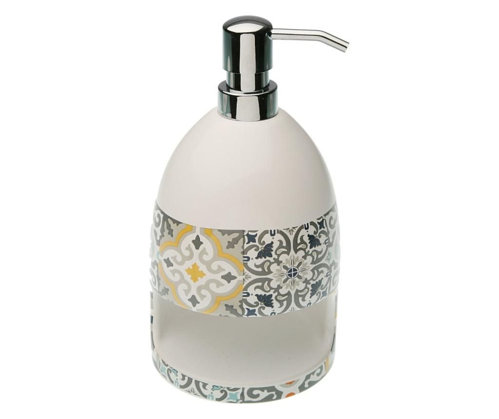 Dispenser sapun lichid Versa, Alfama, ceramica, 11x11x21 cm, gri - Versa, Gri & Argintiu