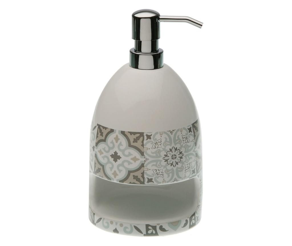 Dispenser sapun lichid Versa, Waterlite, ceramica, 11x11x21 cm – Versa, Gri & Argintiu Versa