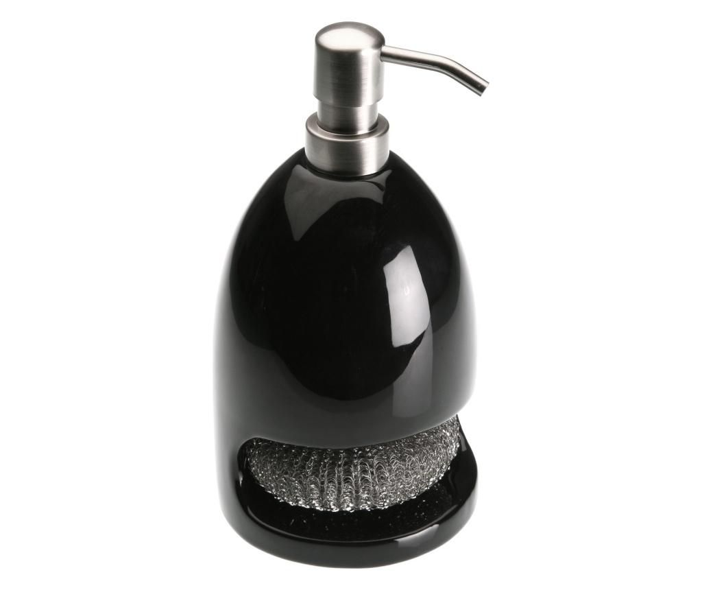Dispenser sapun lichid Versa, ceramica, 11x11x21 cm – Versa, Negru Versa