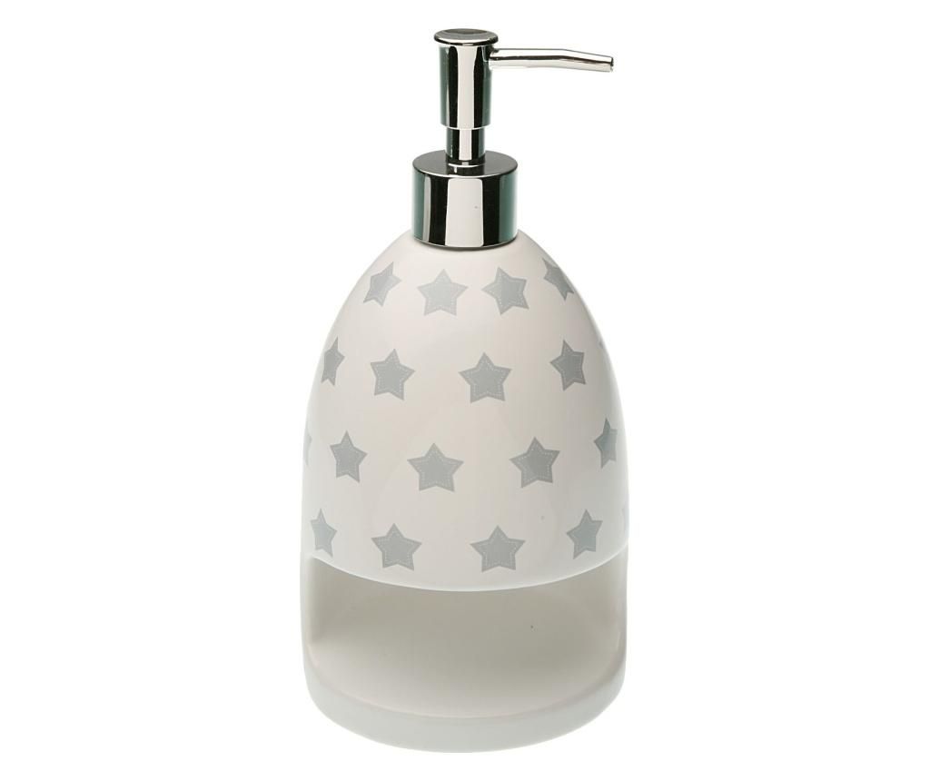 Dispenser sapun lichid Versa, Nord stars, ceramica, 11x11x21 cm, gri/alb – Versa, Gri & Argintiu Versa imagine 2022