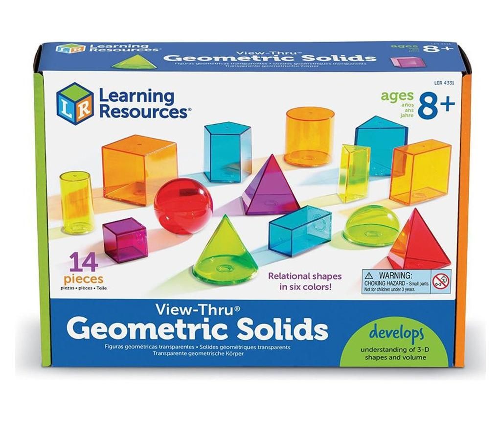 Forme geometrice transparente colorate (14 numara), Learning Resources - ELTECH LTD