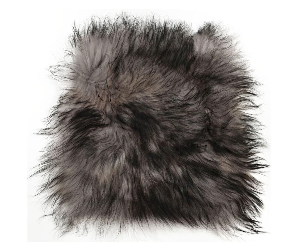 Perna de sezut Icelandic 40×40 – Arctic Fur, Gri & Argintiu