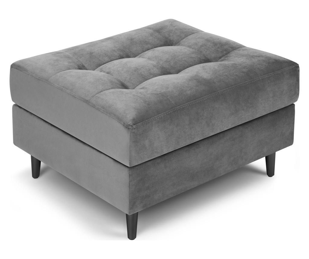 Taburet Milo Casa, Santo Light Grey, 70x60x46 cm - Milo Casa, Gri & Argintiu