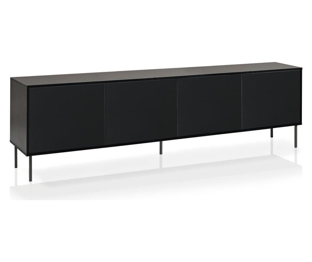 Bufet inferior Tft Home Furniture, Maui, melamina rezistenta la zgarieturi, 238x50x72 cm - TFT Home Furniture, Negru