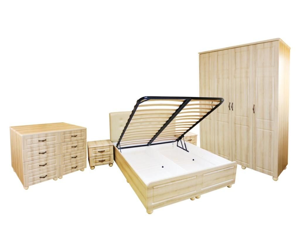 Set Dormitor Dynasty Sonoma cu pat 160×200 cm – Spectral Mobila, Maro Spectral Mobila imagine 2022