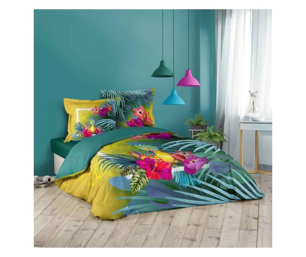 Set de pat Double Paradisiaque – douceur d’intérieur, Multicolor