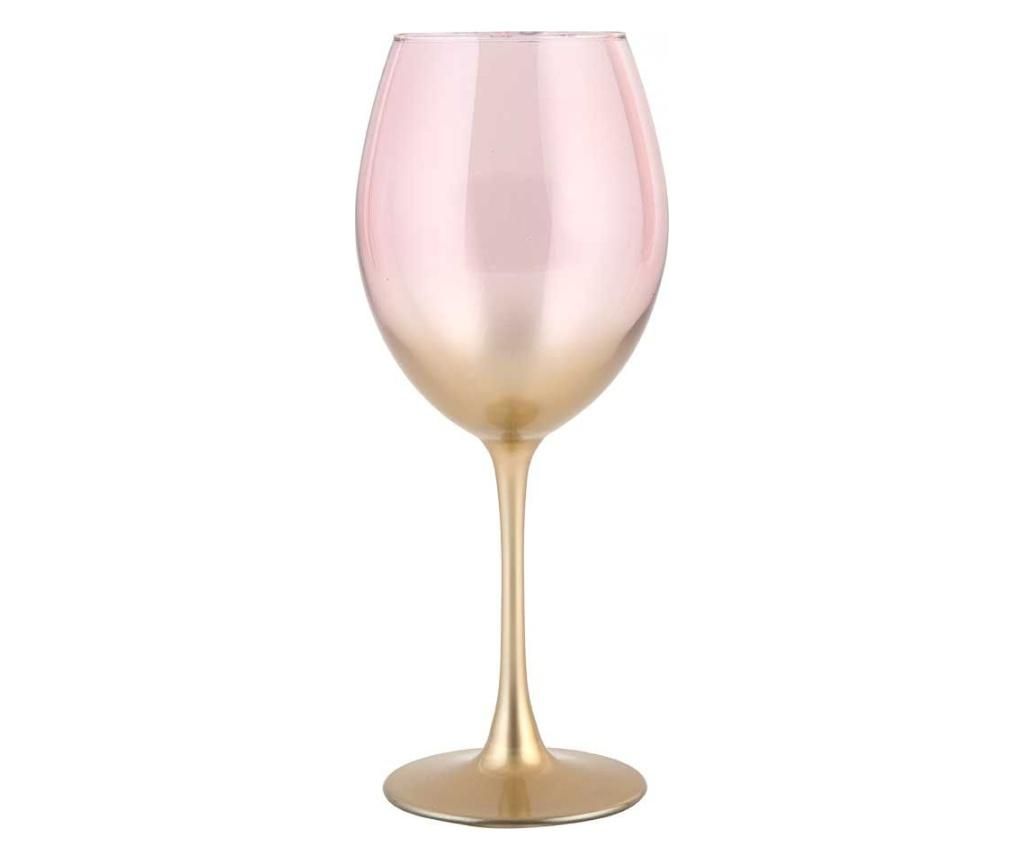 Set 6 pahare pentru vin Glory Pink 550 ml - BELLA MAISON, Roz