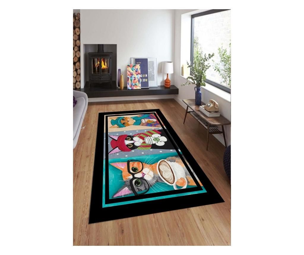 Covor Colorful Cats 80×200 cm – Rizzoli, Multicolor