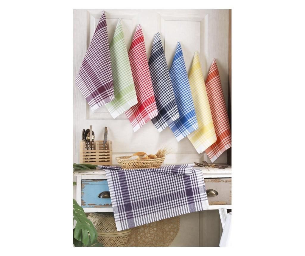 Set 8 prosoape de bucatarie Dish Flannel – Pure Cotton, Multicolor Pure Cotton